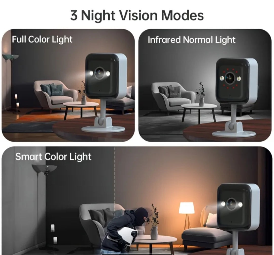 Smart 1080P Wi-Fi Camera with Full-Color Night Vision & Two-Way Audio
