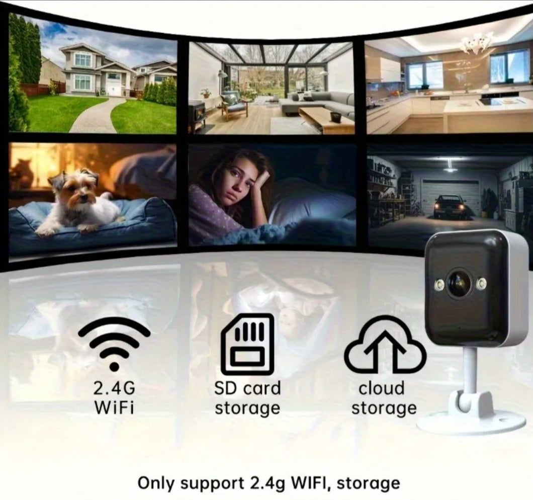 Smart 1080P Wi-Fi Camera with Full-Color Night Vision & Two-Way Audio