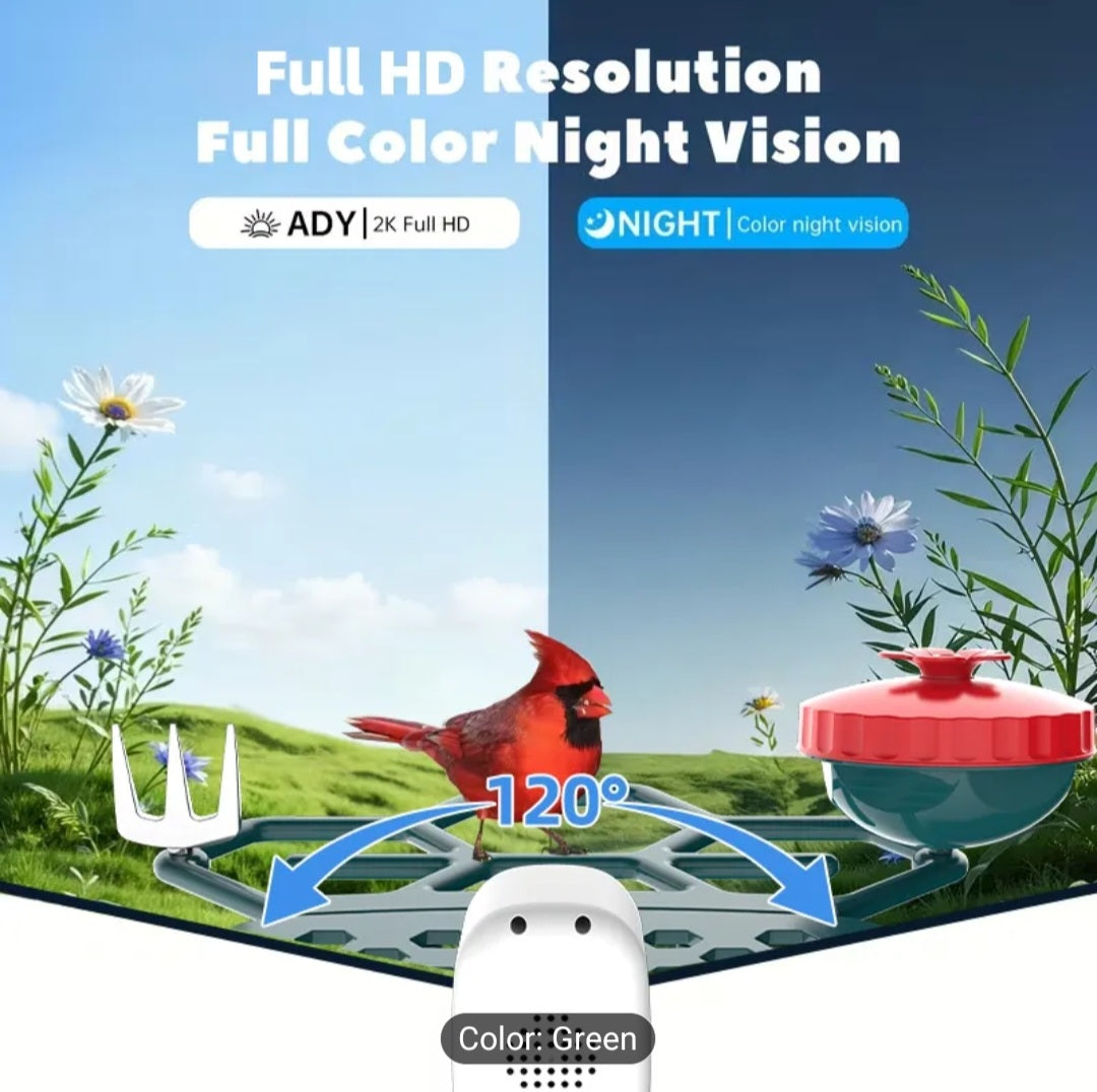 Smart Solar Bird Feeder with Camera – Outdoor Wildlife Monitoring System