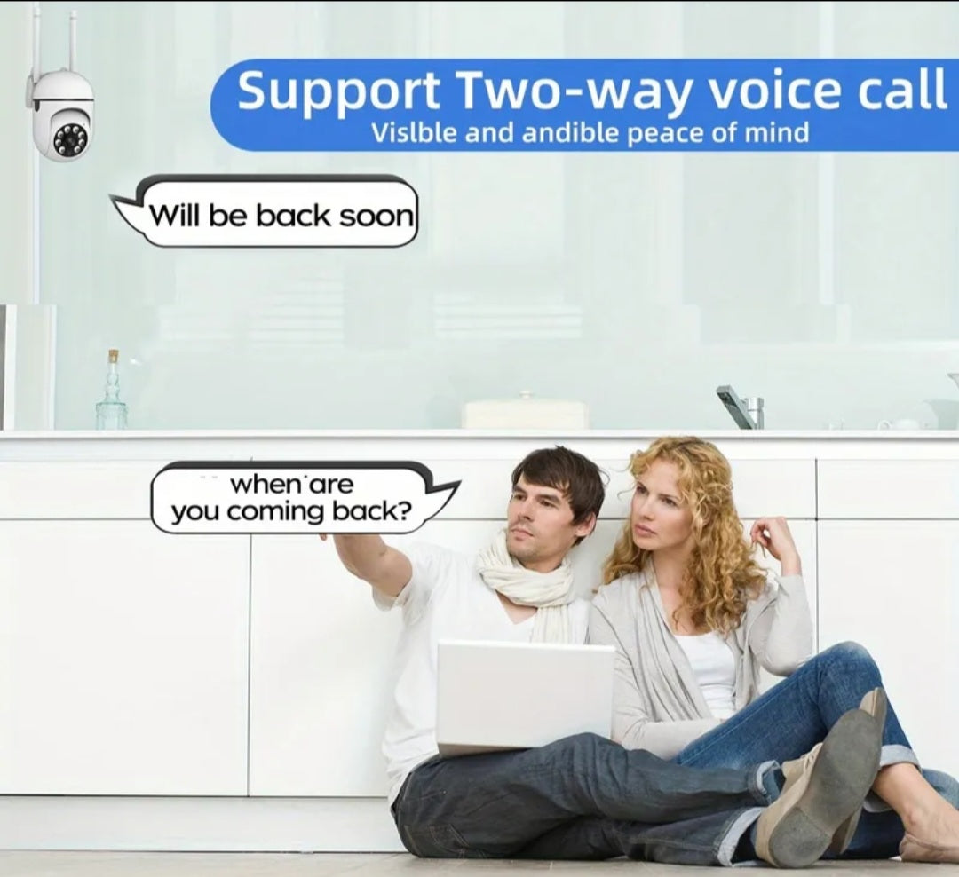 INDOOR "1080P FHD PTZ Camera – 360° Pan & 90° Tilt Indoor/Outdoor Security” product