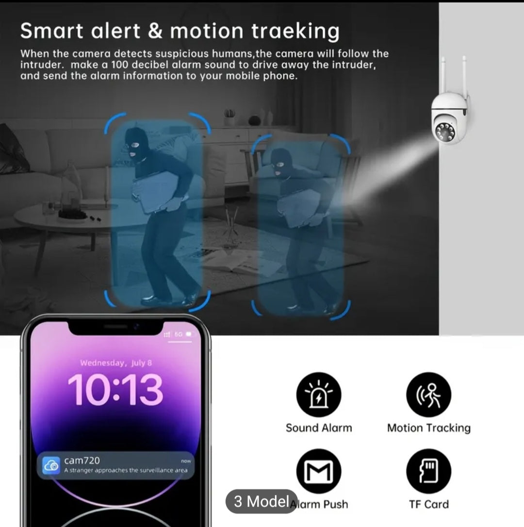 INDOOR "1080P FHD PTZ Camera – 360° Pan & 90° Tilt Indoor/Outdoor Security” product