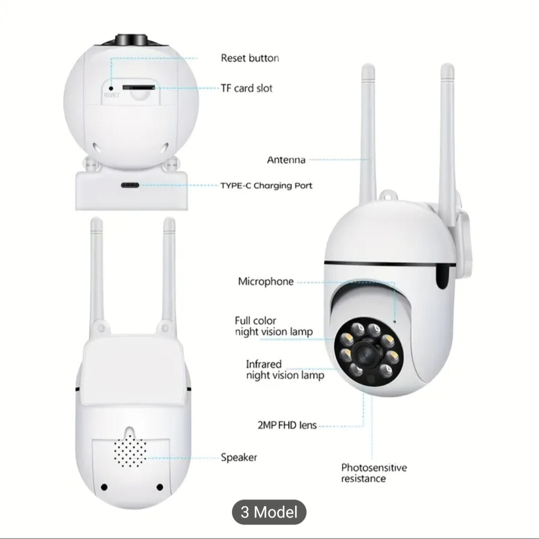 INDOOR "1080P FHD PTZ Camera – 360° Pan & 90° Tilt Indoor/Outdoor Security” product