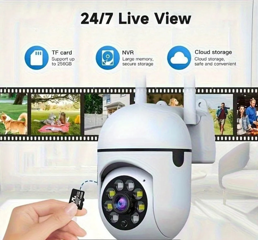 INDOOR "1080P FHD PTZ Camera – 360° Pan & 90° Tilt Indoor/Outdoor Security” product